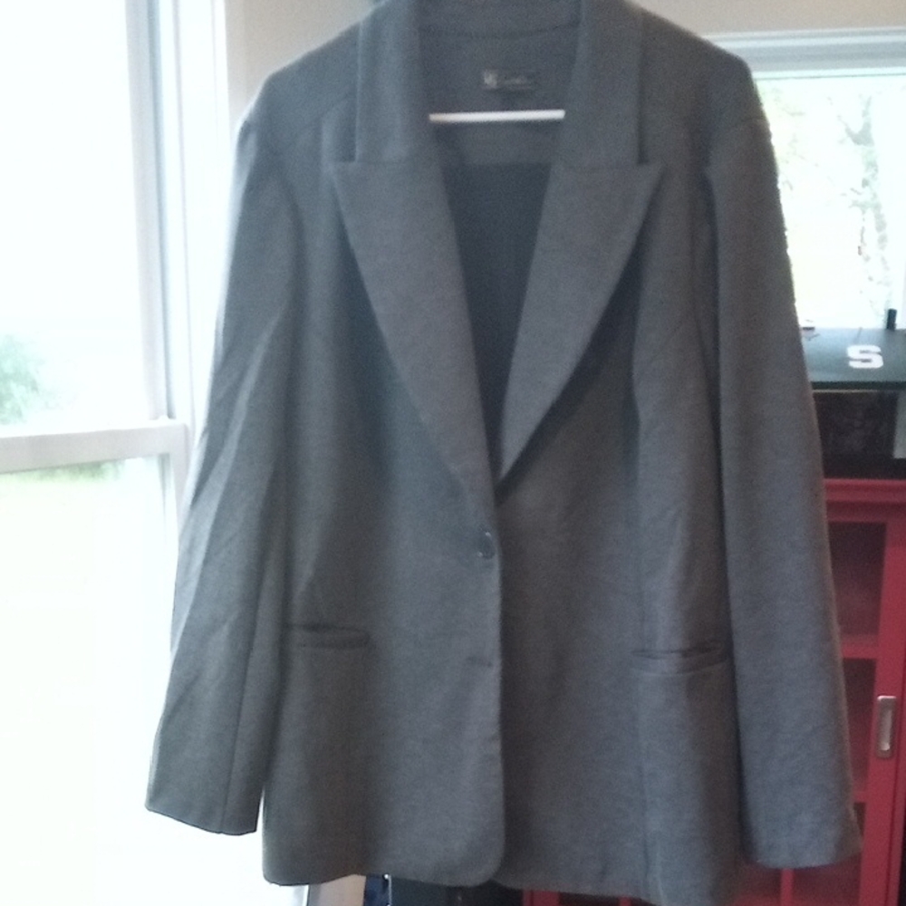 DG2 by Diane Gilman Gray Blazer Classic Professional Style